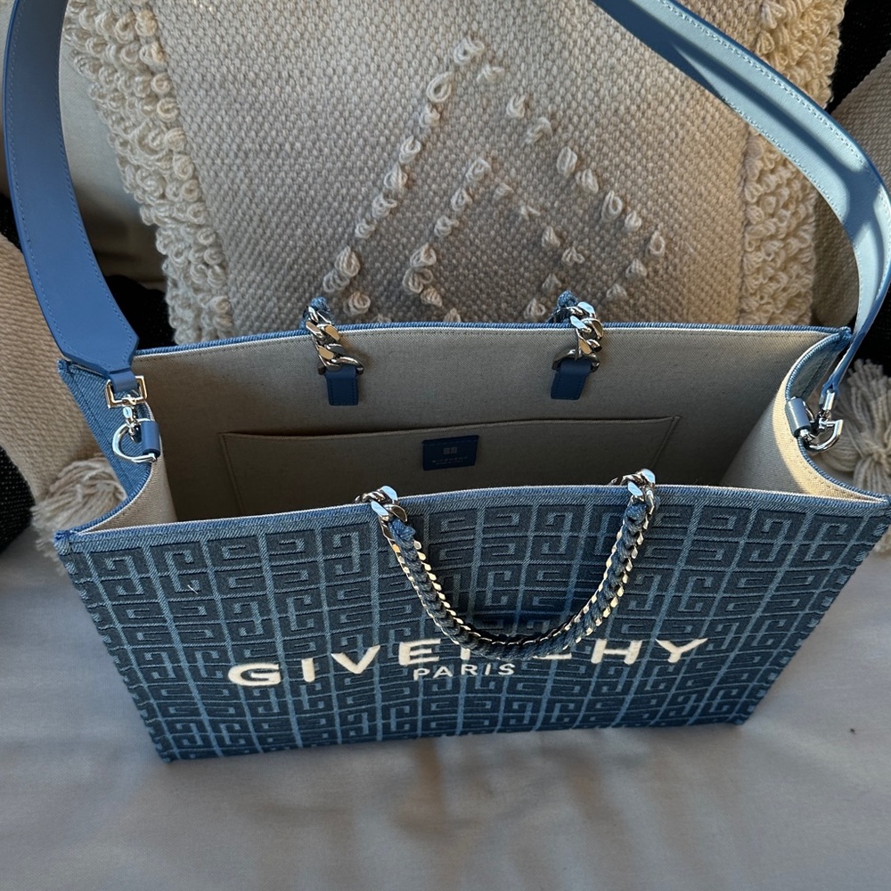 Givenchy Blue Patterned Shoulder Bag - Picture 2 of 13